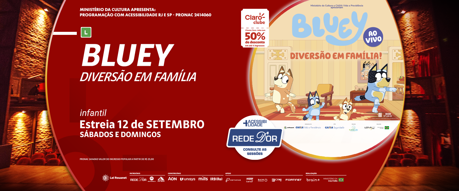 Bluey Ao Vivo
