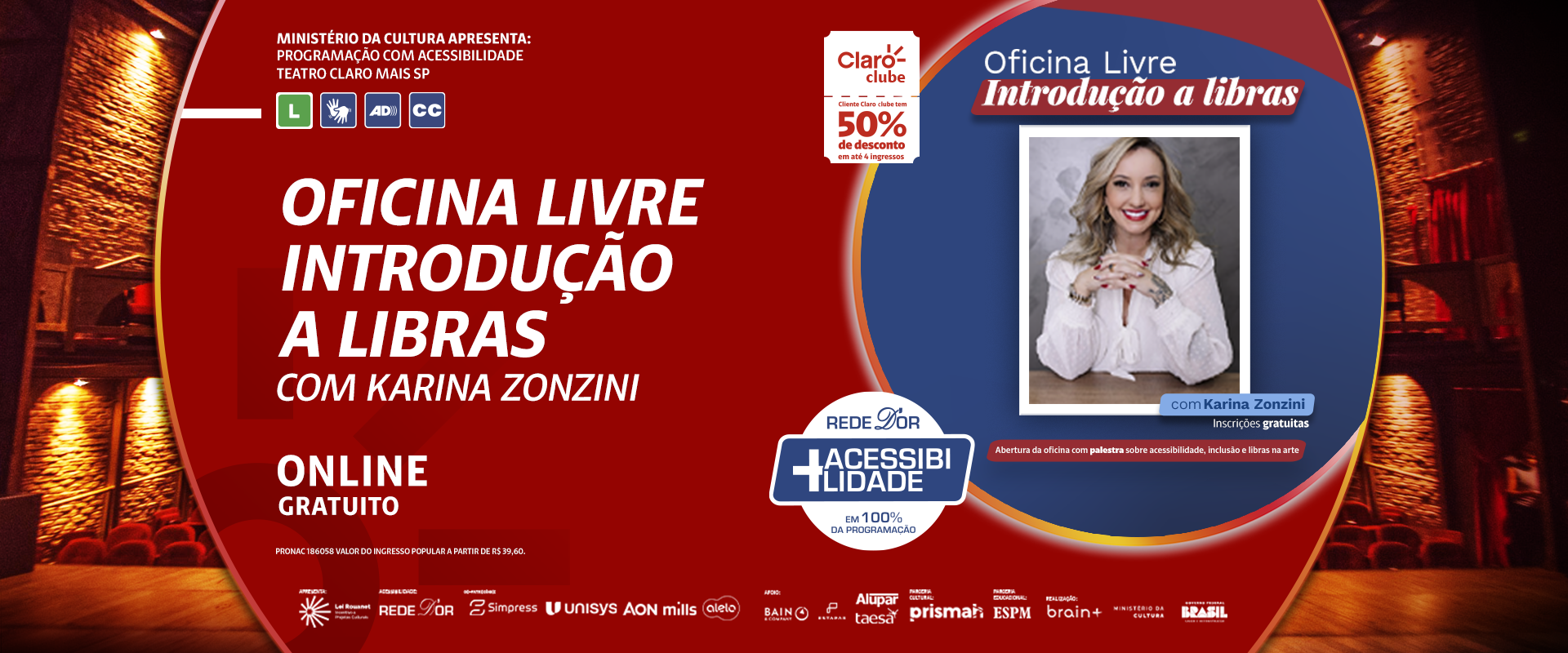 Oficina Livre - Introdução a Libras com Karina Zonzini